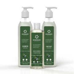 Rosemary Hair Growth Bundle (Oil 100ml + Shampoo 280ml + Conditioner 280ml)