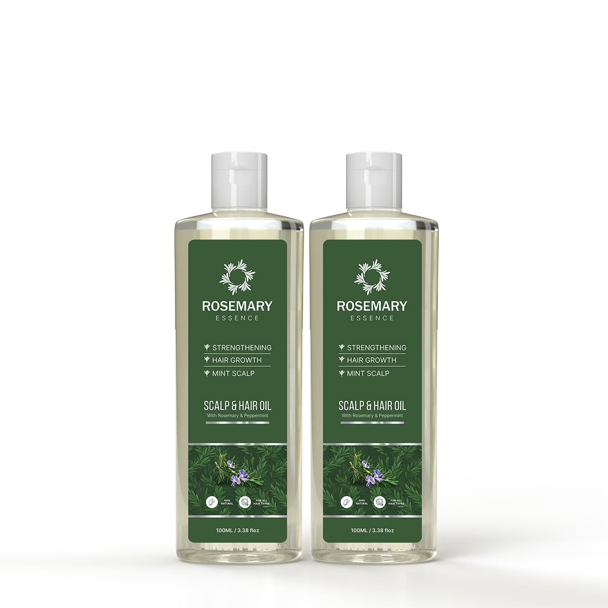 Rosemary 100ml Hair Oil Combo for Hair Growth & Mint Scalp With Rosemary and Peppermint
